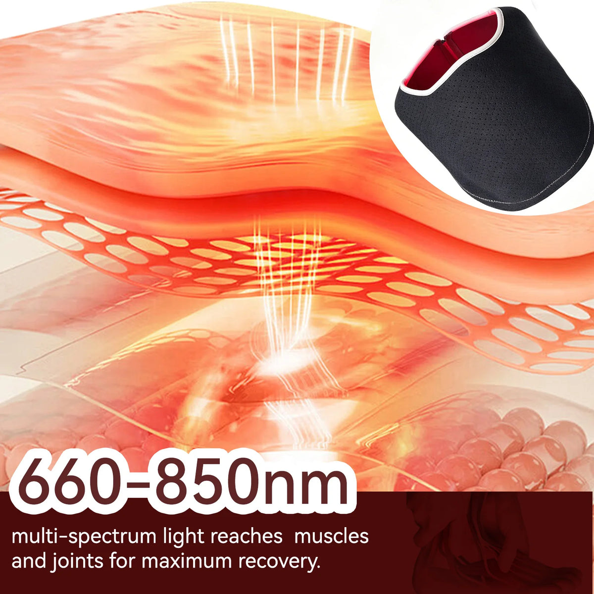 Relax and enjoy convenient red light therapy at home with this large foot pad. Designed with 240 LEDs and dual wavelengths of 660nm red light and 850nm near-infrared light, it provides broad coverage for your feet and lower legs.