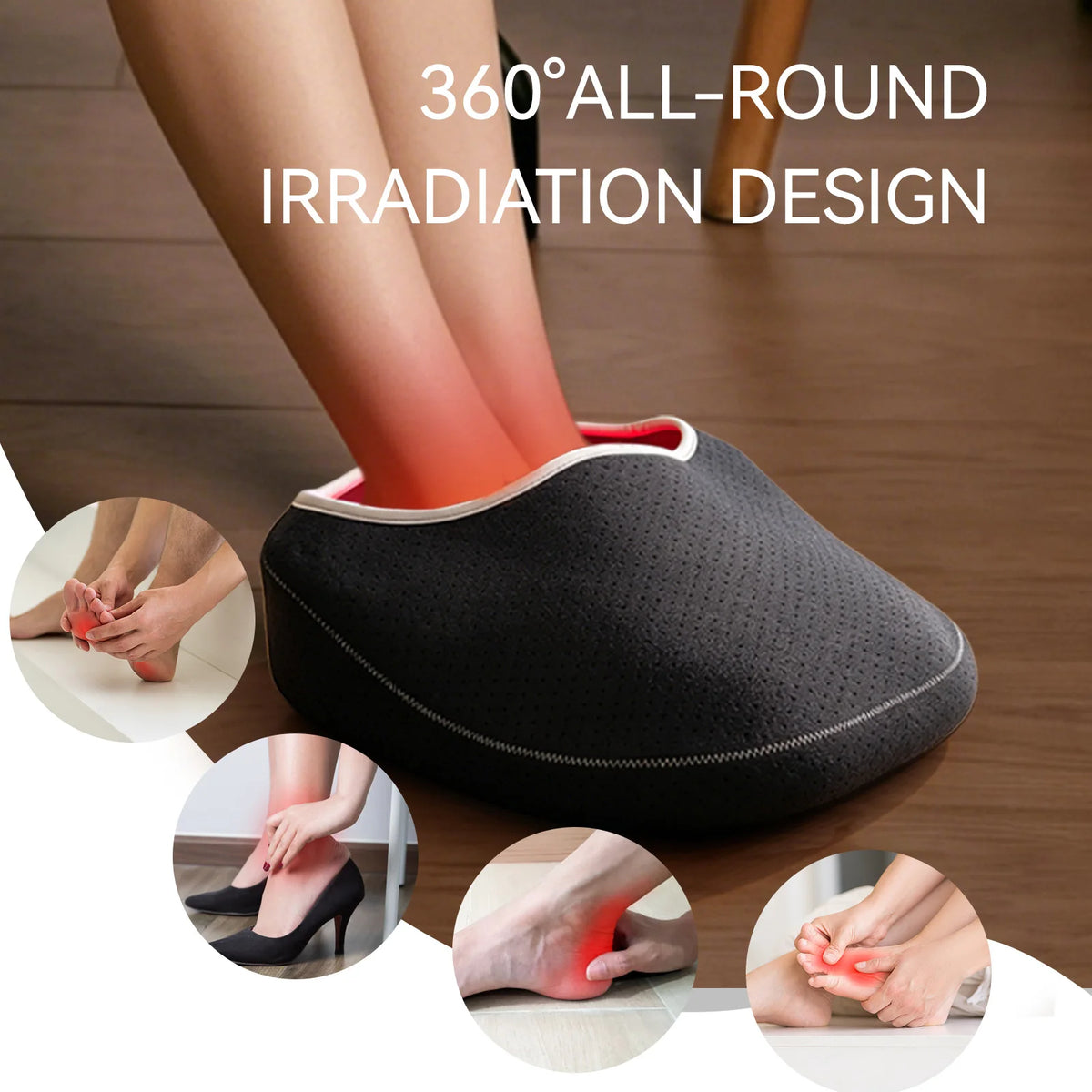 Relax and enjoy convenient red light therapy at home with this large foot pad. Designed with 240 LEDs and dual wavelengths of 660nm red light and 850nm near-infrared light, it provides broad coverage for your feet and lower legs.