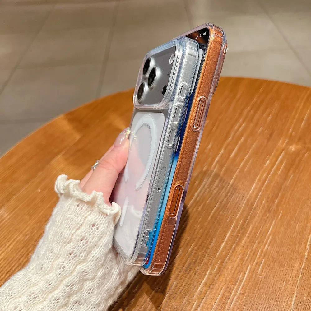 Hot Sales Wireless Charge Clear Phone case for iPhone 17 Pro Max, TrendingTransparent Magnetic Case for iPhone 17 Pro