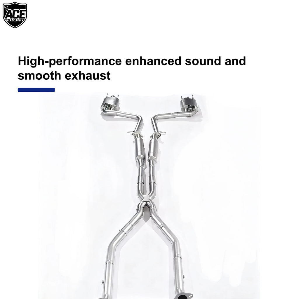 ACE Stainless Steel Exhaust Performance for Lexus IS250/ IS300 / IS350 F Sport V6 Valved Muffler Catback Exhaust Systems with Tips.
