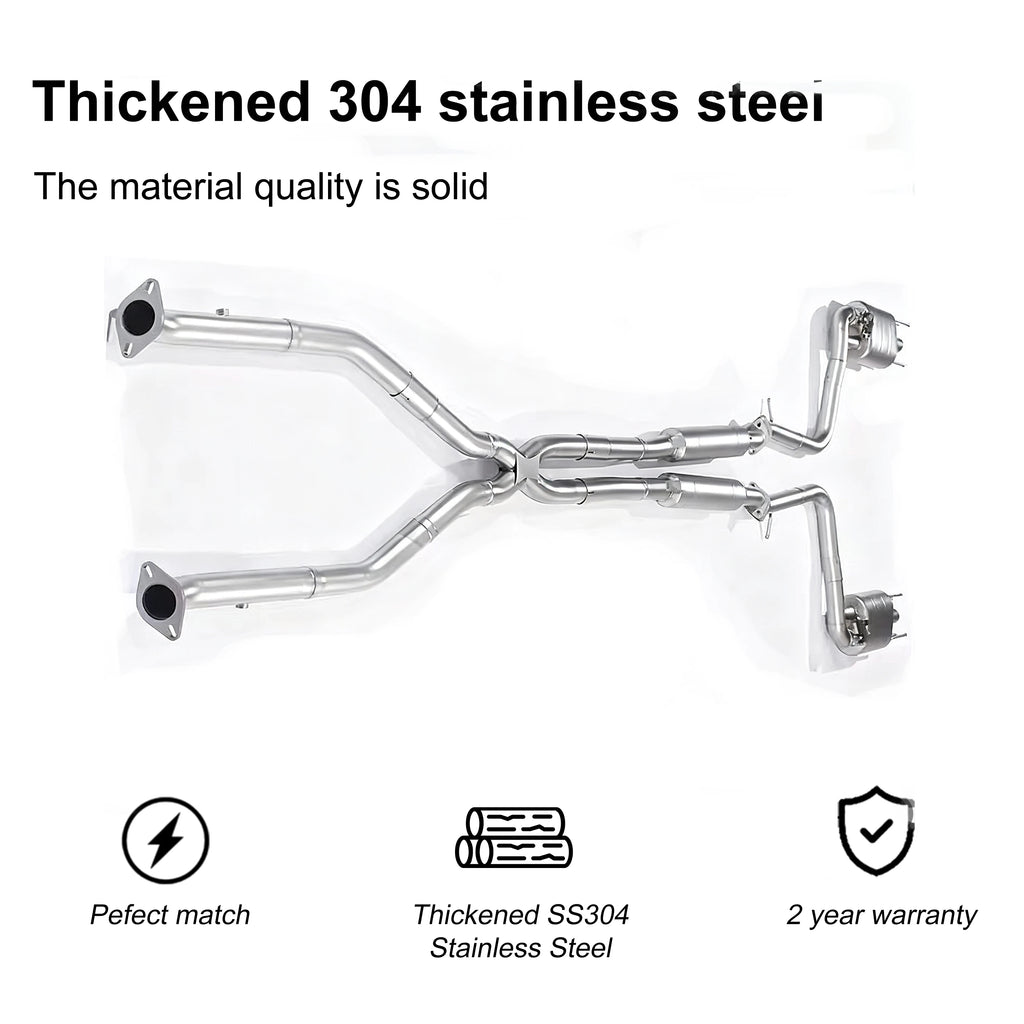 ACE Stainless Steel Exhaust Performance for Lexus IS250/ IS300 / IS350 F Sport V6 Valved Muffler Catback Exhaust Systems with Tips.
