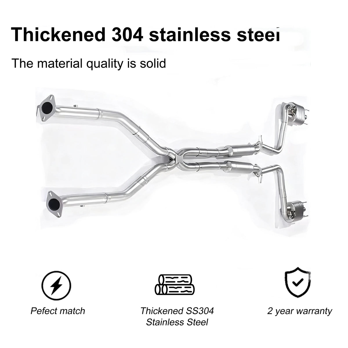 ACE Stainless Steel Exhaust Performance for Lexus IS250/ IS300 / IS350 F Sport V6 Valved Muffler Catback Exhaust Systems with Tips.