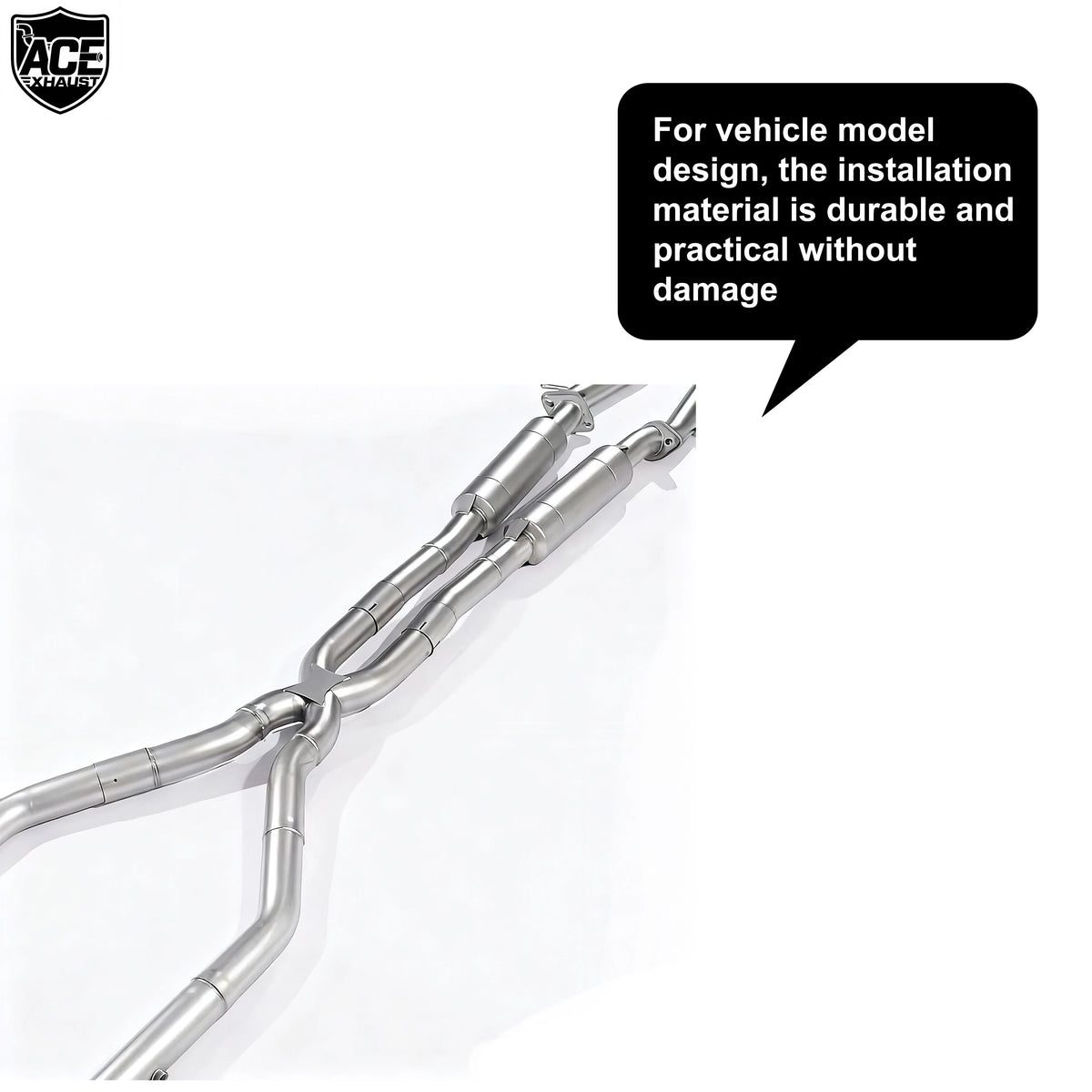 ACE Stainless Steel Exhaust Performance for Lexus IS250/ IS300 / IS350 F Sport V6 Valved Muffler Catback Exhaust Systems with Tips.