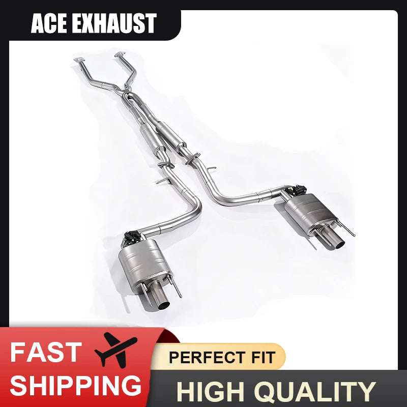 ACE Stainless Steel Exhaust Performance for Lexus IS250/ IS300 / IS350 F Sport V6 Valved Muffler Catback Exhaust Systems with Tips.