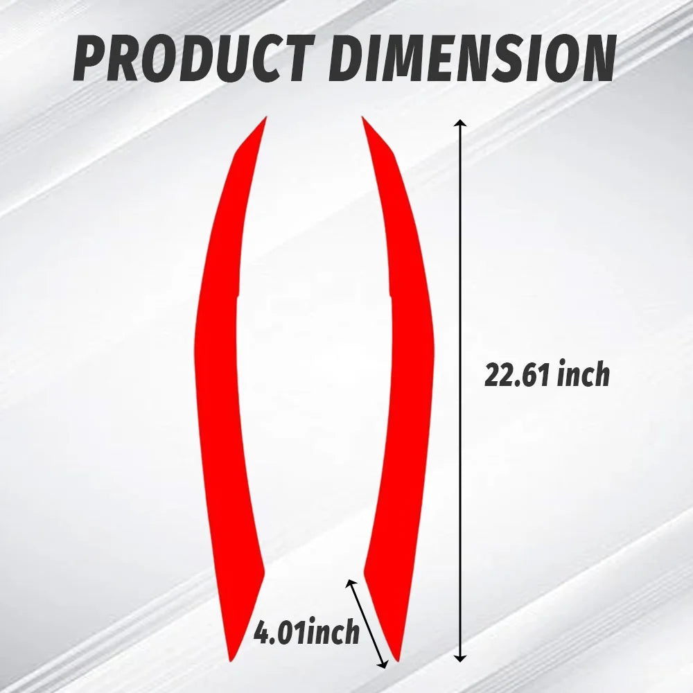 For 2021-2025 Lexus IS350 IS300 IS500 RED Headlight Drl Headlight Decal Tint Overlay Vinyl Ppf