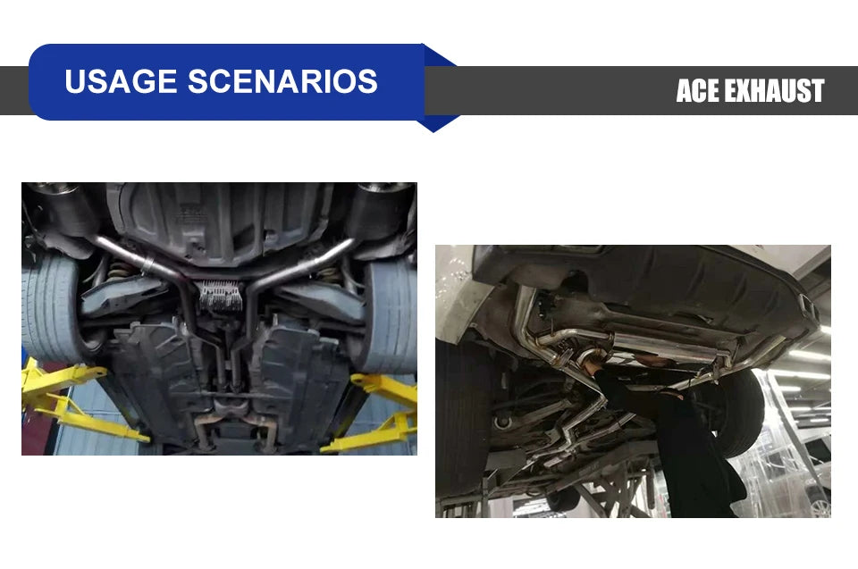 ACE Stainless Steel Exhaust Performance for Lexus IS250/ IS300 / IS350 F Sport V6 Valved Muffler Catback Exhaust Systems with Tips.
