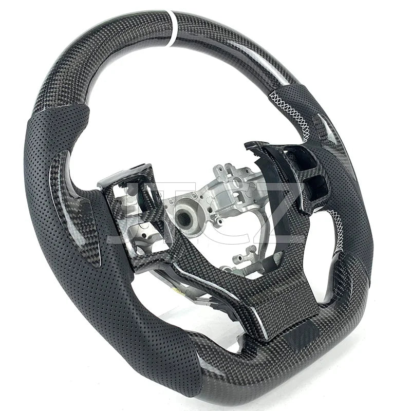 For Lexus Is Steering Wheel Carbon Fiber Custom Leather GS RCF NX CT250 300 350 2017 2018 2019 2020 2021 2022 2023 2024